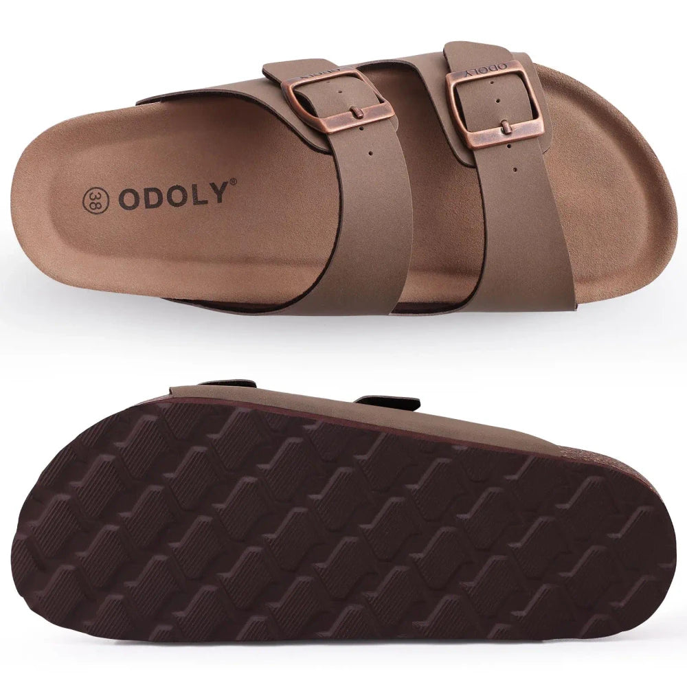 Suede Cork Arch Support Sandals