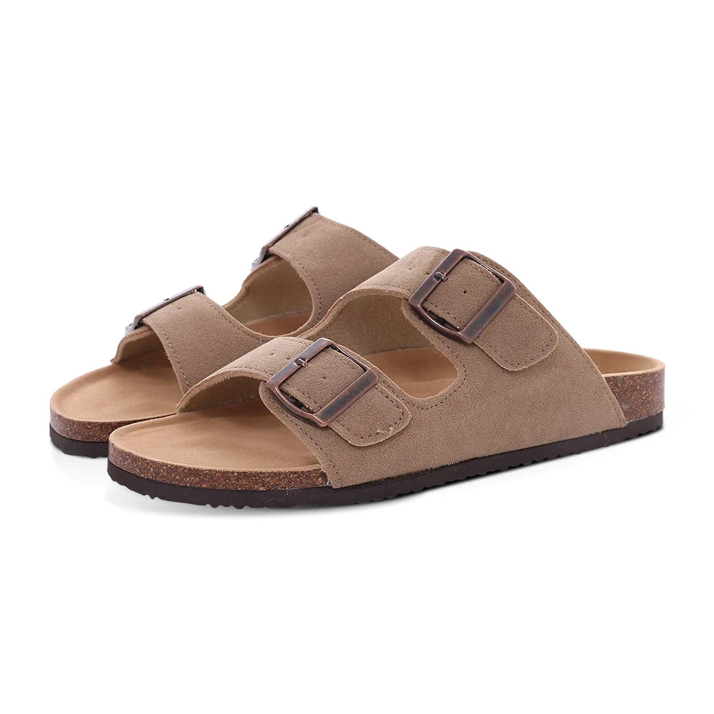 Suede Cork Arch Support Sandals