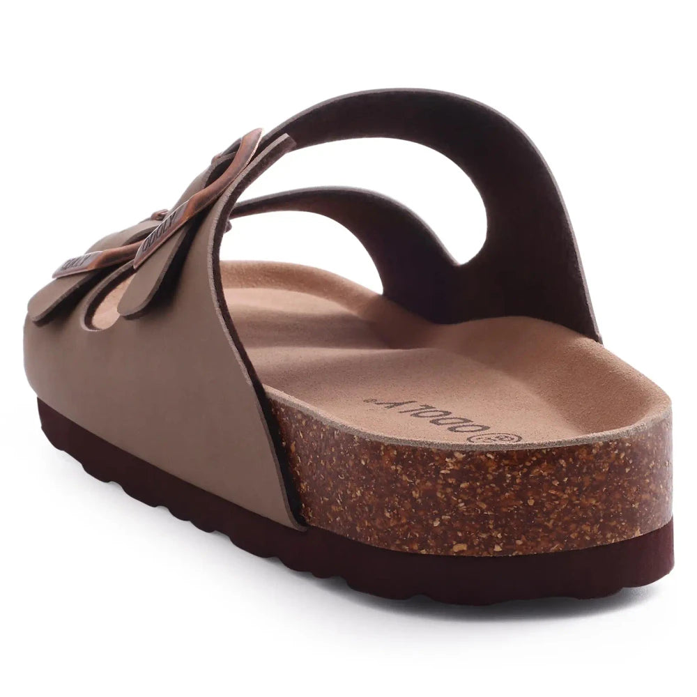 Suede Cork Arch Support Sandals