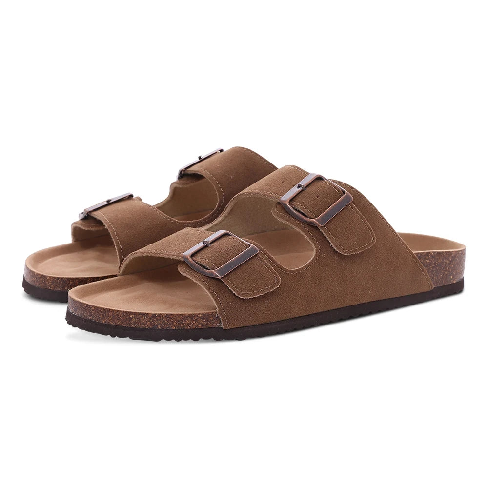 Suede Cork Arch Support Sandals