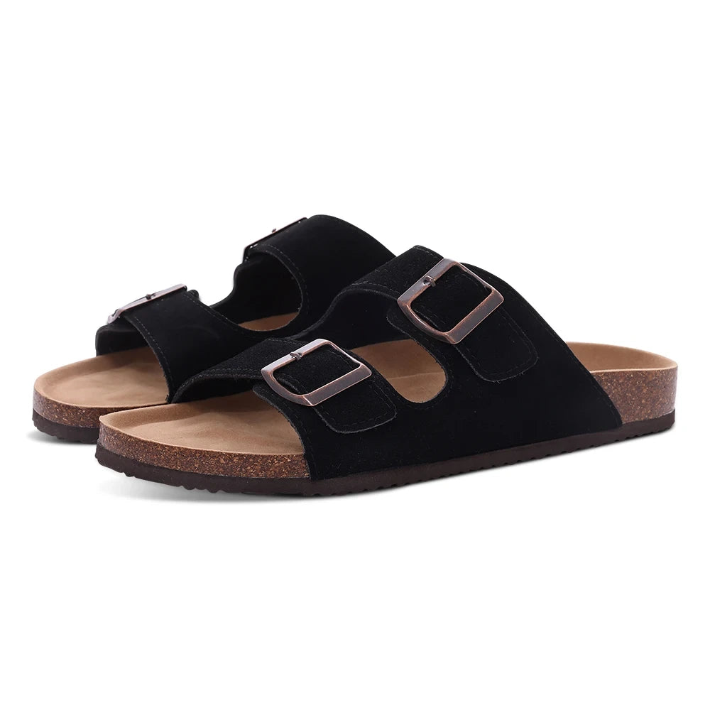 Suede Cork Arch Support Sandals