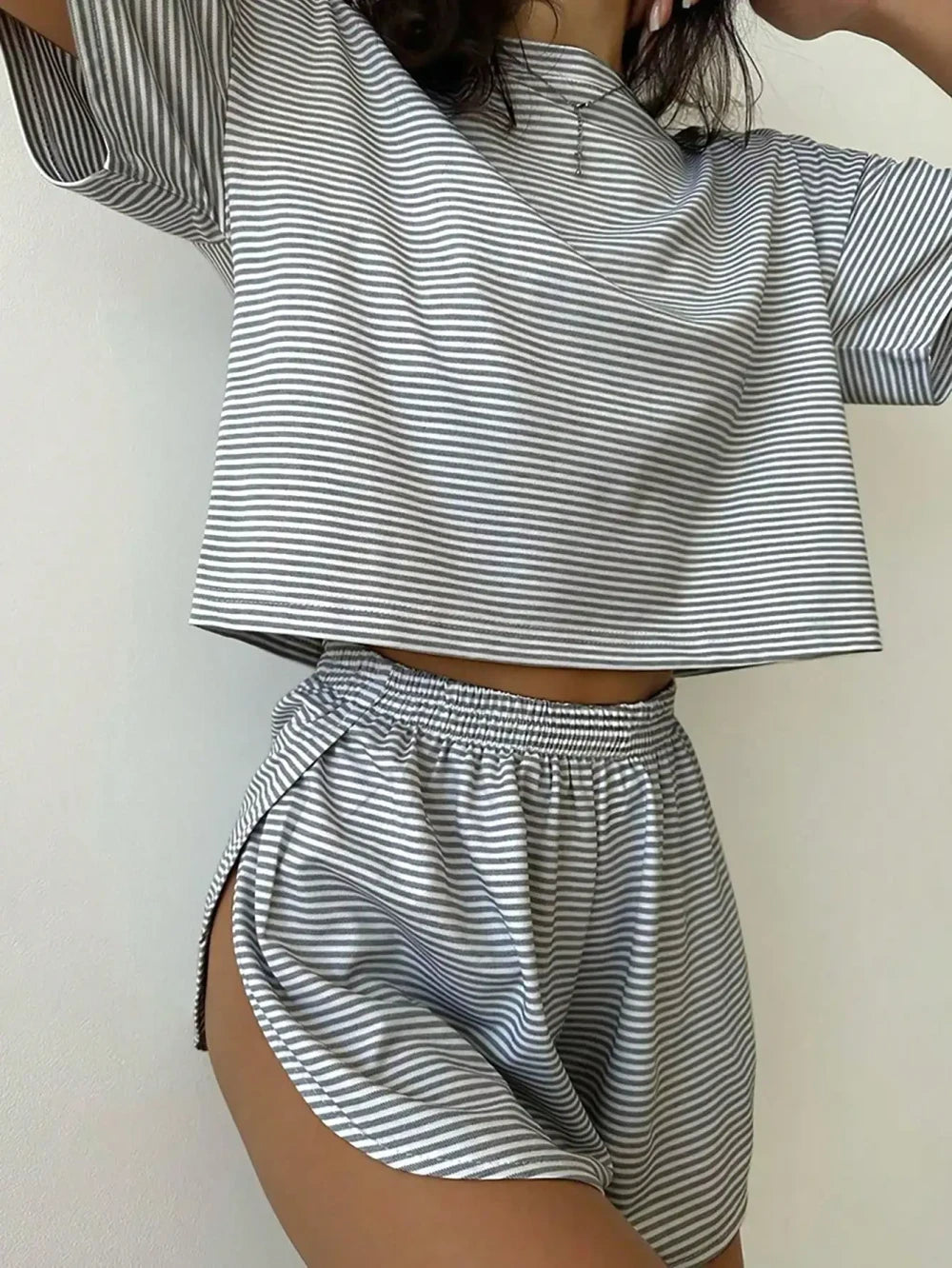 Striped Knit Loungewear Set