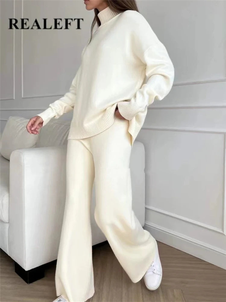 Knitted Turtleneck Lounge Set