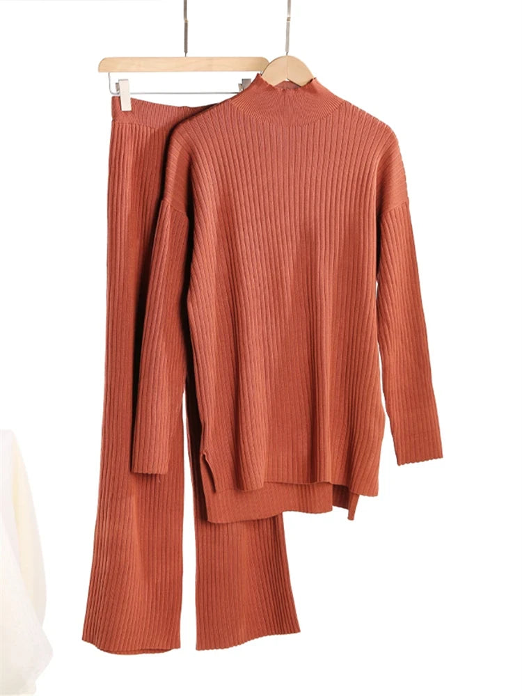 Knitted Turtleneck Lounge Set