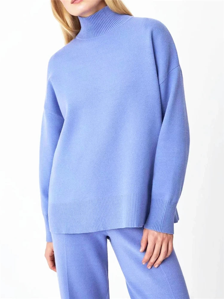 Knitted Turtleneck Lounge Set