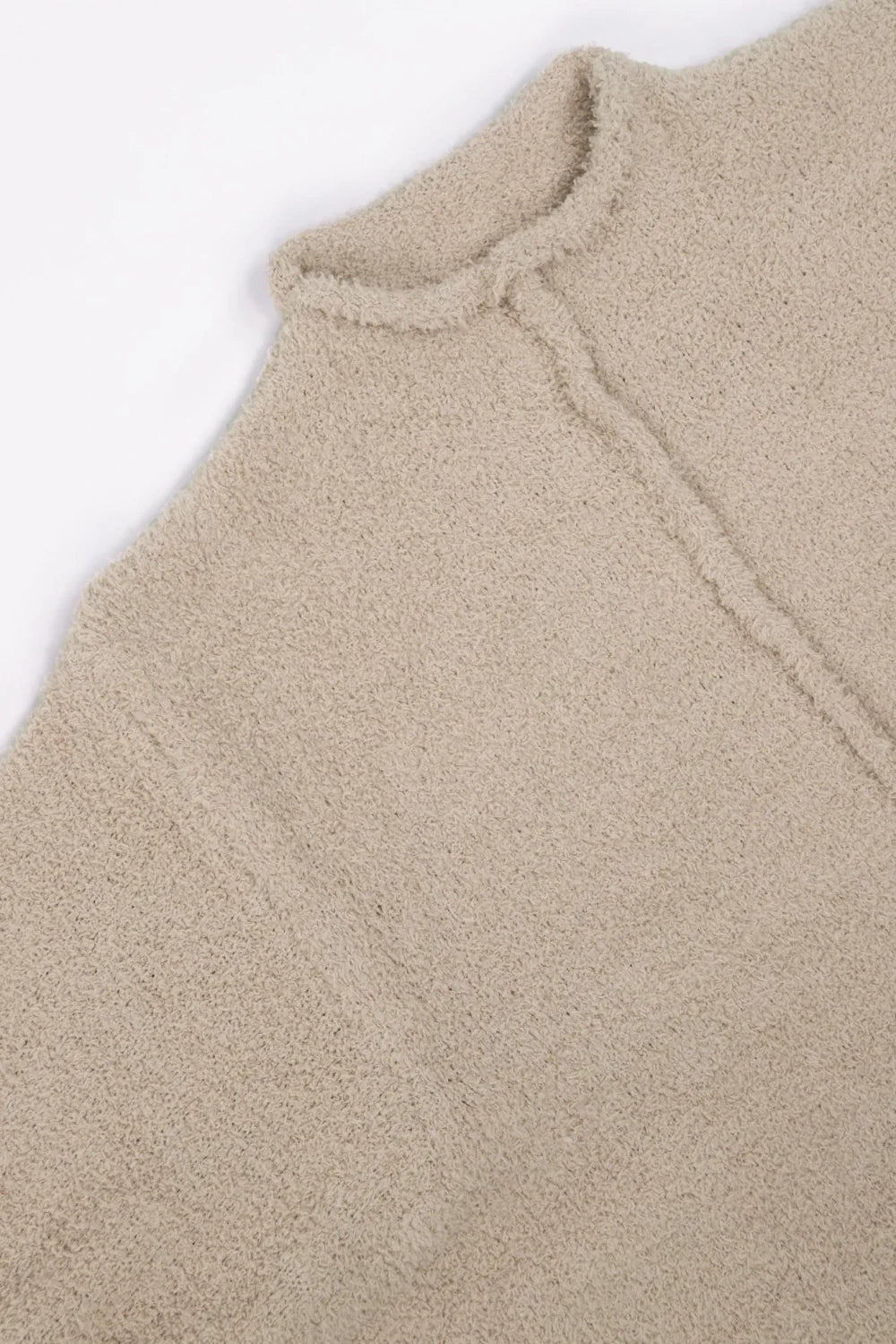 Beige Oversized Knit Loungewear Set