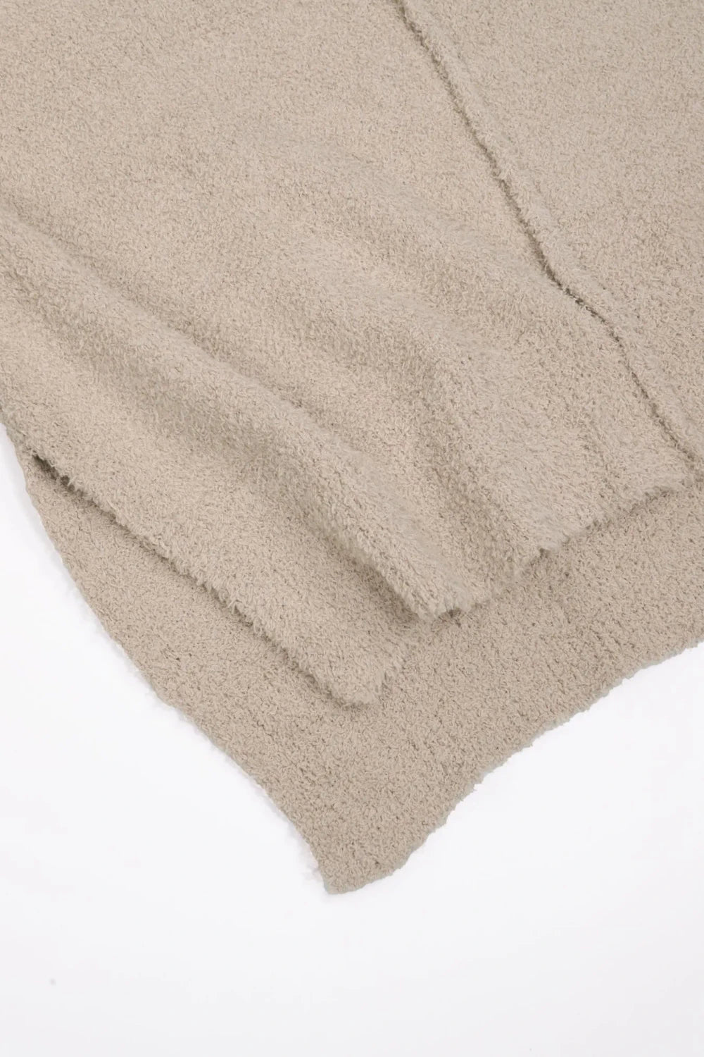 Beige Oversized Knit Loungewear Set