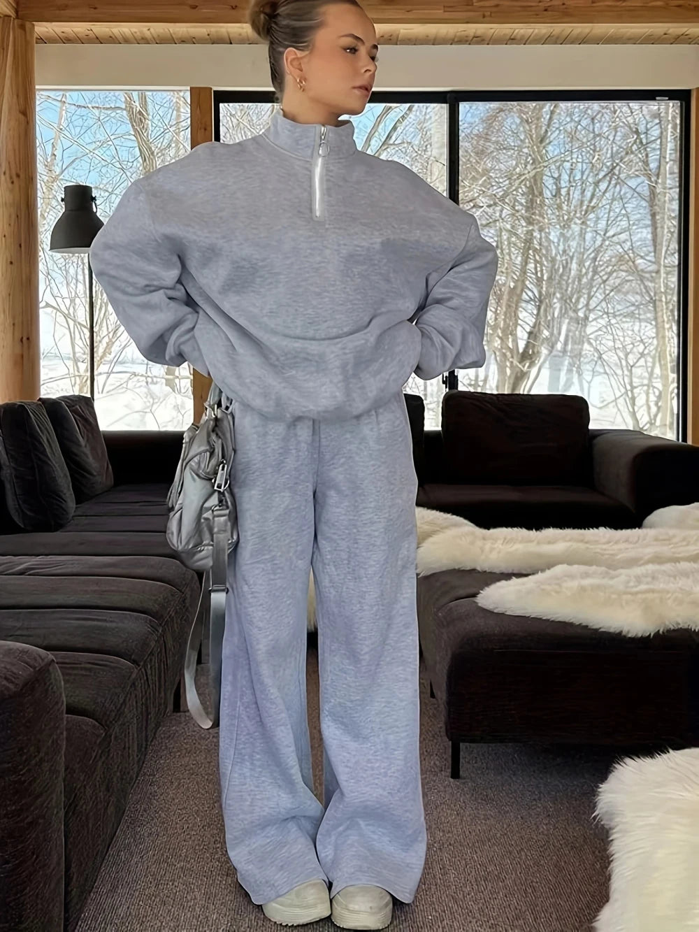 Fleece Lined Hoodie Jogger Set