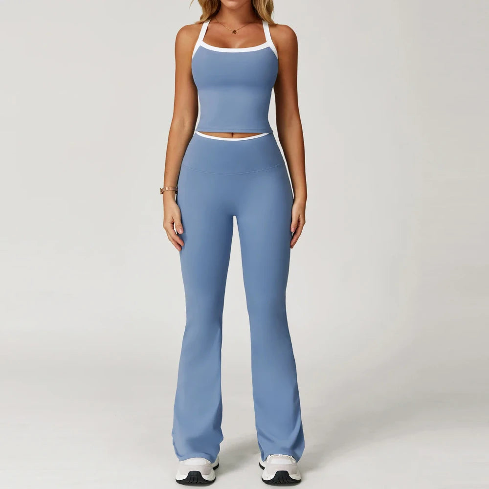 Two-Piece Bell-Bottom Yoga Set