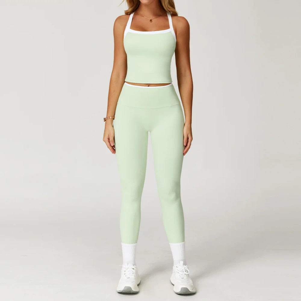 Two-Piece Bell-Bottom Yoga Set