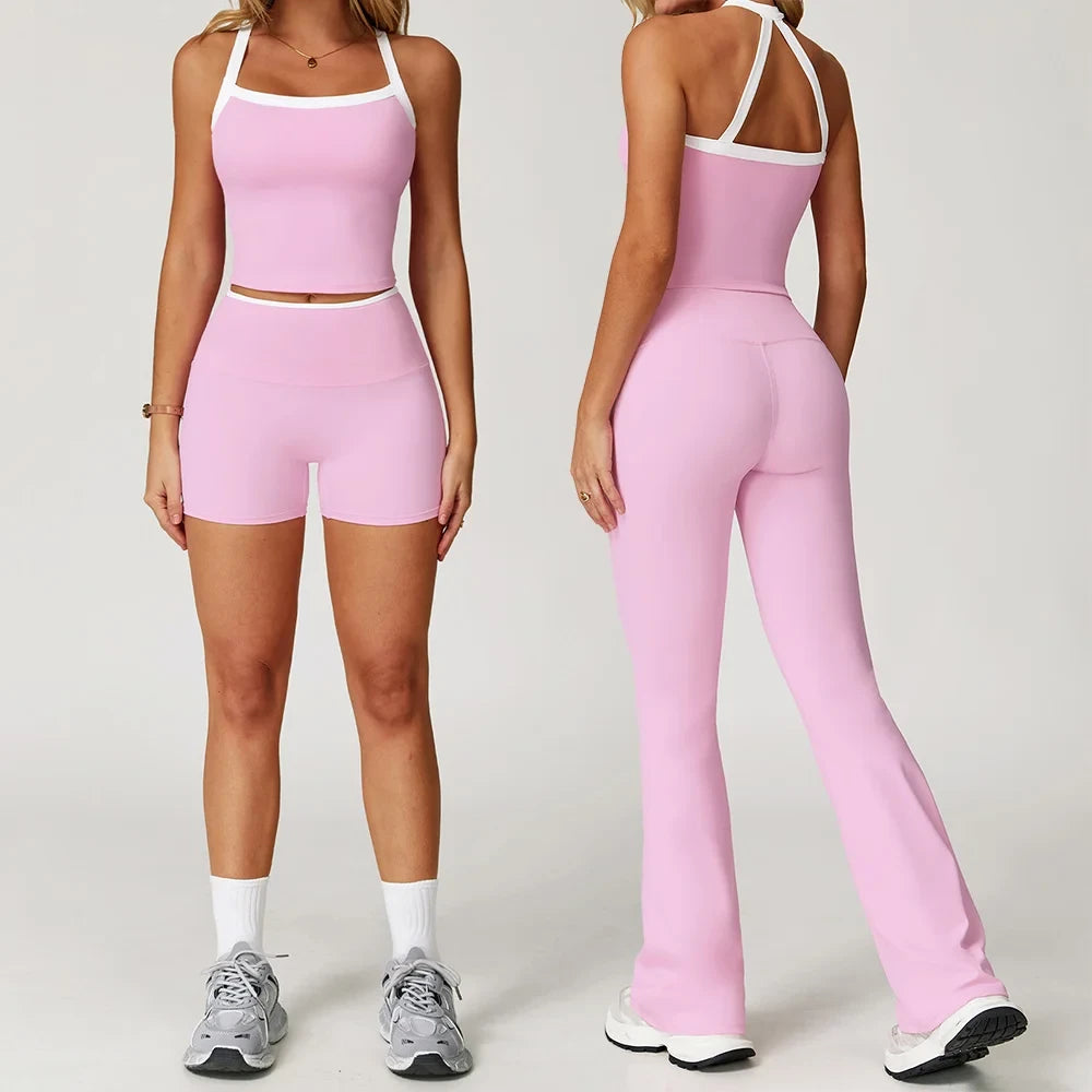 Two-Piece Bell-Bottom Yoga Set