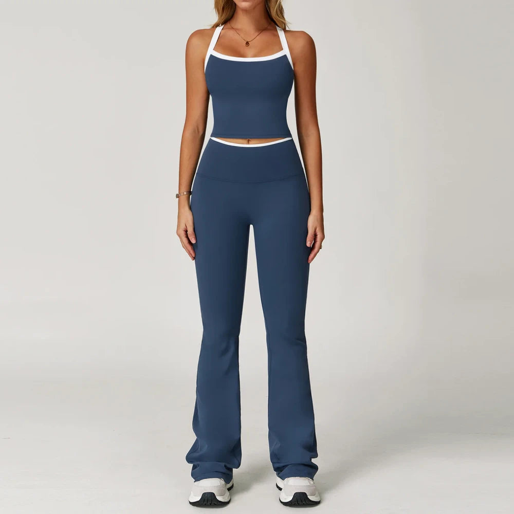 Two-Piece Bell-Bottom Yoga Set