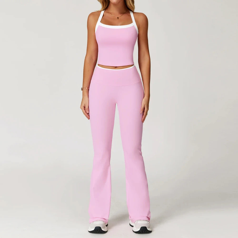 Two-Piece Bell-Bottom Yoga Set